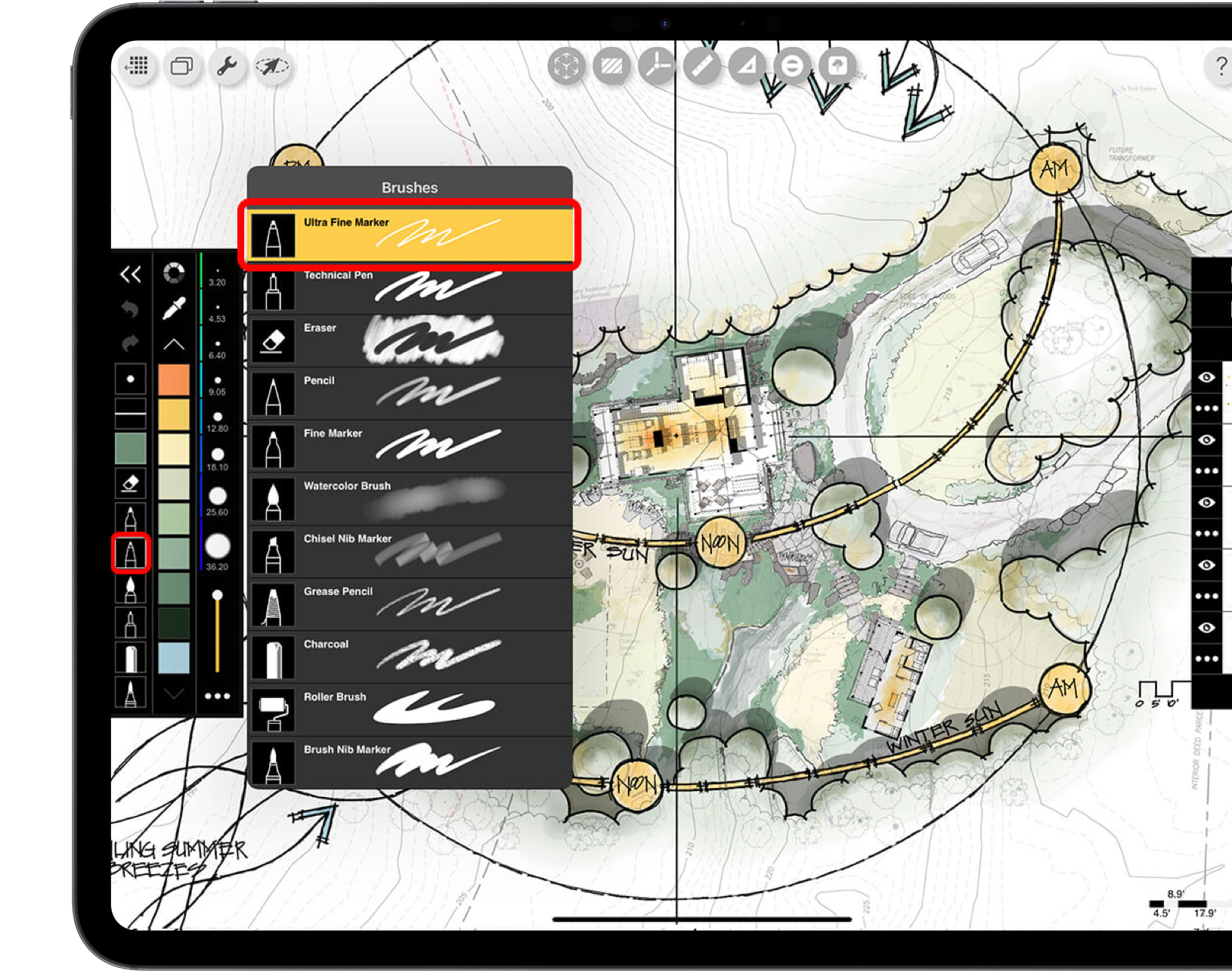 Morpholio Trace: Best iPad App for Architects, pens so real